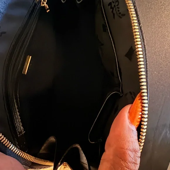 MCM Glossy Black Satchel Bag - Picture 3 of 8